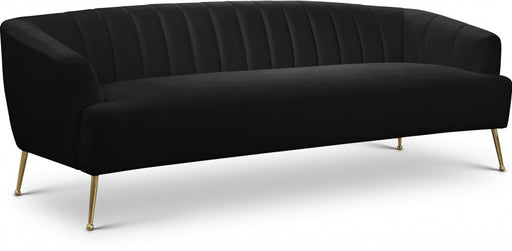 Tori Black Velvet Sofa - 657Black-S - Vega Furniture