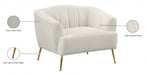 Tori Cream Velvet Chair - 657Cream-C - Vega Furniture