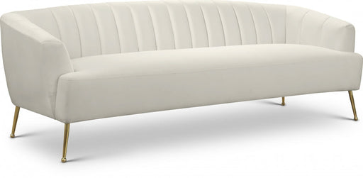 Tori Cream Velvet Sofa - 657Cream-S - Vega Furniture