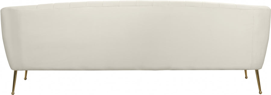 Tori Cream Velvet Sofa - 657Cream-S - Vega Furniture