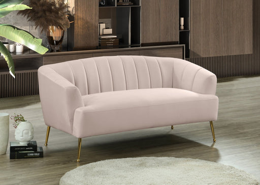 Tori Pink Velvet Loveseat - 657Pink-L - Vega Furniture