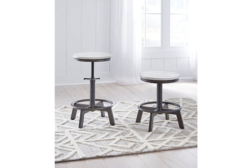 Torjin Vintage White Counter Height Stool, Set of 2 - D440-224 - Vega Furniture