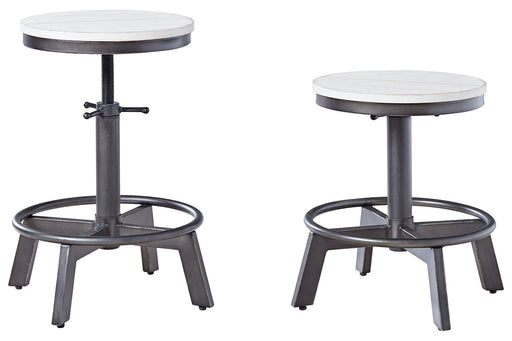 Torjin Vintage White Counter Height Stool, Set of 2 - D440-224 - Vega Furniture