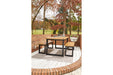 Town Wood Brown/Black Outdoor Dining Table Set, Set of 3 - P220-115 - Vega Furniture