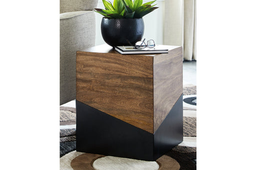 Trailbend Brown/Gunmetal Accent Table - A4000311 - Vega Furniture