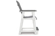 Transville Gray/White Outdoor Counter Height Barstool, Set of 2 - P210-124 - Vega Furniture