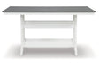 Transville Gray/White Outdoor Counter Height Dining Table - P210-642 - Vega Furniture