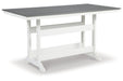 Transville Gray/White Outdoor Counter Height Dining Table - P210-642 - Vega Furniture