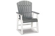 Transville Gray/White Outdoor Dining Arm Chair, Set of 2 - P210-601A - Vega Furniture