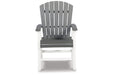 Transville Gray/White Outdoor Dining Arm Chair, Set of 2 - P210-601A - Vega Furniture