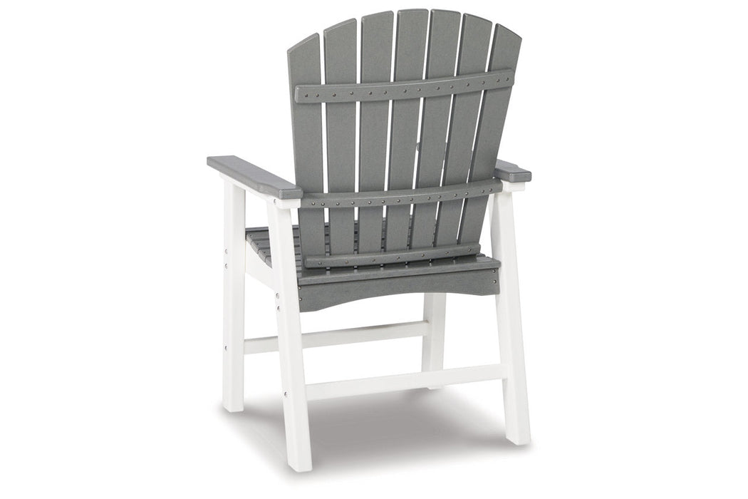 Transville Gray/White Outdoor Dining Arm Chair, Set of 2 - P210-601A - Vega Furniture