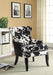 Trea Black/White Cowhide Print Accent Chair - 902169 - Vega Furniture