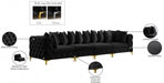 Tremblay Black 138" Velvet Modular Sofa - 686Black-S138 - Vega Furniture