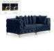 Tremblay Blue 78" Velvet Modular Loveseat - 686Navy-S78 - Vega Furniture