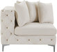 Tremblay Cream Velvet Modular Corner Chair - 686Cream-Corner - Vega Furniture