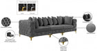 Tremblay Grey 108" Velvet Modular Sofa - 686Grey-S108 - Vega Furniture