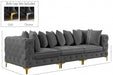 Tremblay Grey 108" Velvet Modular Sofa - 686Grey-S108 - Vega Furniture