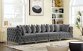 Tremblay Grey 138" Velvet Modular Sofa - 686Grey-S138 - Vega Furniture