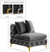 Tremblay Grey Velvet Modular Armless Chair - 686Grey-Armless - Vega Furniture