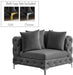 Tremblay Grey Velvet Modular Corner Chair - 686Grey-Corner - Vega Furniture