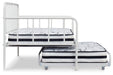 Trentlore White Twin Metal Day Bed with Trundle - SET | B076-260 | B076-280 - Vega Furniture