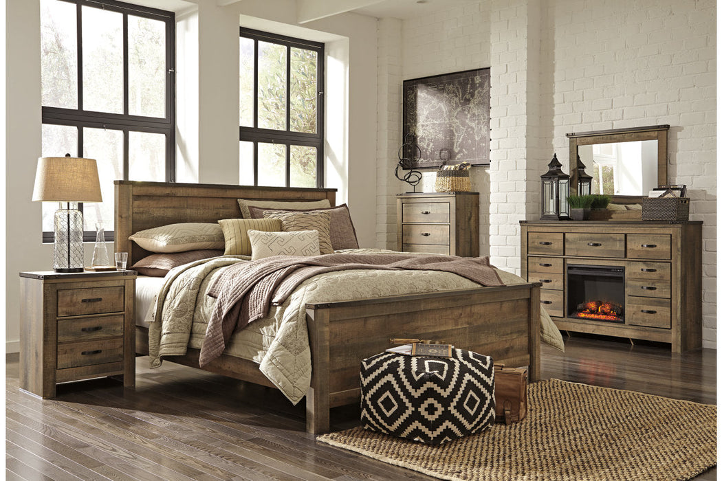Trinell Brown King Panel Bed - SET | B446-56 | B446-58 | B446-97 - Vega Furniture