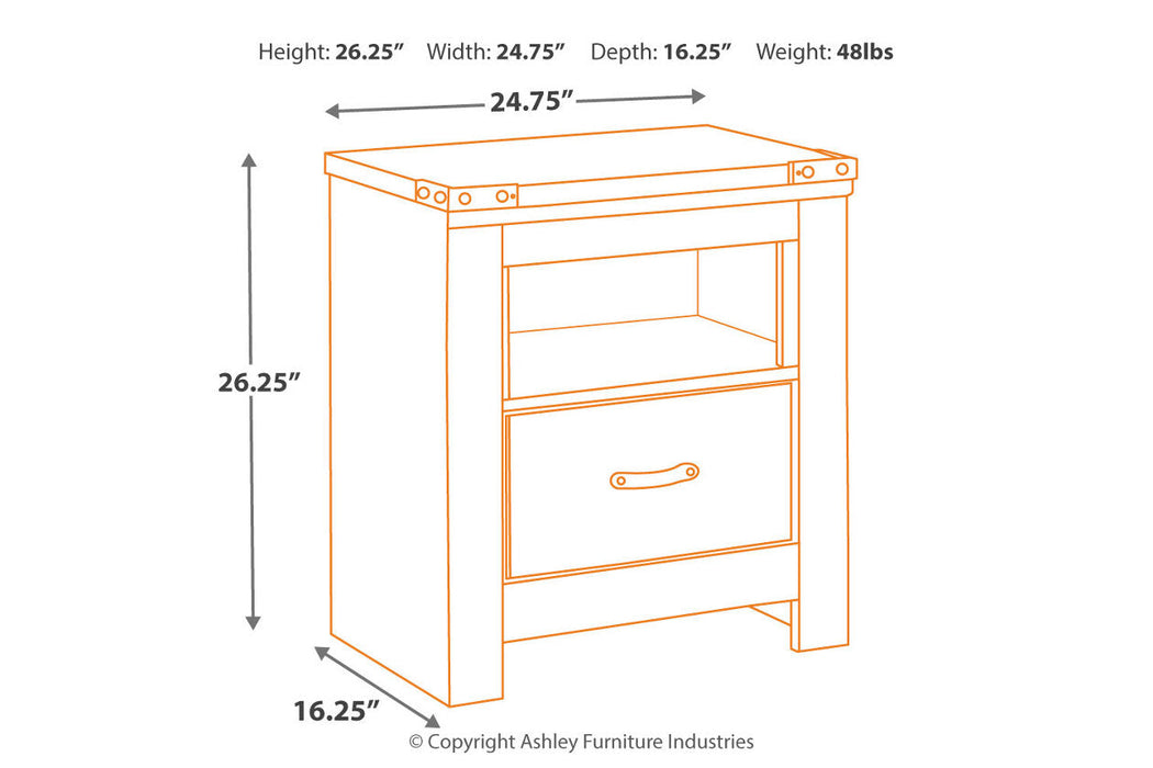 Trinell Brown Nightstand - B446-91 - Vega Furniture