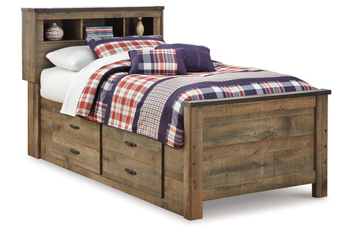 Trinell Brown Twin Bookcase Bed with 2 Storage Drawers - SET | B100-11 | B446-50 | B446-52 | B446-63 - Vega Furniture