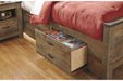 Trinell Brown Twin Bookcase Bed with 2 Storage Drawers - SET | B100-11 | B446-50 | B446-52 | B446-63 - Vega Furniture