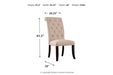 Tripton Linen Dining Chair, Set of 2 - D530-01 - Vega Furniture