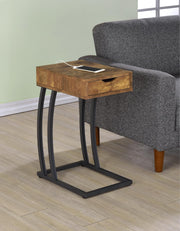 Troy Antique Nutmeg Accent Table with Power Outlet - 900577 - Vega Furniture