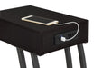 Troy Cappuccino Accent Table with Power Outlet - 900578 - Vega Furniture