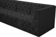 Tuft Black Velvet Modular 128" Sofa - 680Black-S128 - Vega Furniture