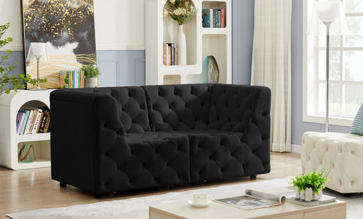 Tuft Black Velvet Modular 70" Sofa - 680Black-S70 - Vega Furniture