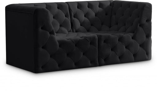 Tuft Black Velvet Modular 70" Sofa - 680Black-S70 - Vega Furniture
