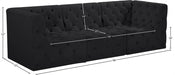 Tuft Black Velvet Modular 99" Sofa - 680Black-S99 - Vega Furniture