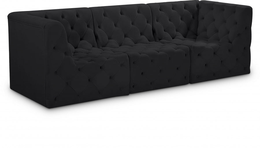 Tuft Black Velvet Modular 99" Sofa - 680Black-S99 - Vega Furniture