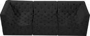 Tuft Black Velvet Modular 99" Sofa - 680Black-S99 - Vega Furniture