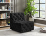 Tuft Black Velvet Modular Armless Chair - 680Black-Armless - Vega Furniture