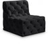 Tuft Black Velvet Modular Armless Chair - 680Black-Armless - Vega Furniture