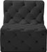 Tuft Black Velvet Modular Armless Chair - 680Black-Armless - Vega Furniture