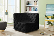 Tuft Black Velvet Modular Corner Chair - 680Black-Corner - Vega Furniture