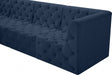 Tuft Blue Velvet Modular 128" Sofa - 680Navy-S128 - Vega Furniture