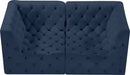 Tuft Blue Velvet Modular 70" Sofa - 680Navy-S70 - Vega Furniture