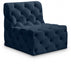 Tuft Blue Velvet Modular Armless Chair - 680Navy-Armless - Vega Furniture