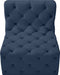 Tuft Blue Velvet Modular Armless Chair - 680Navy-Armless - Vega Furniture