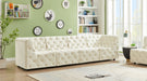 Tuft Cream Velvet Modular 128" Sofa - 680Cream-S128 - Vega Furniture