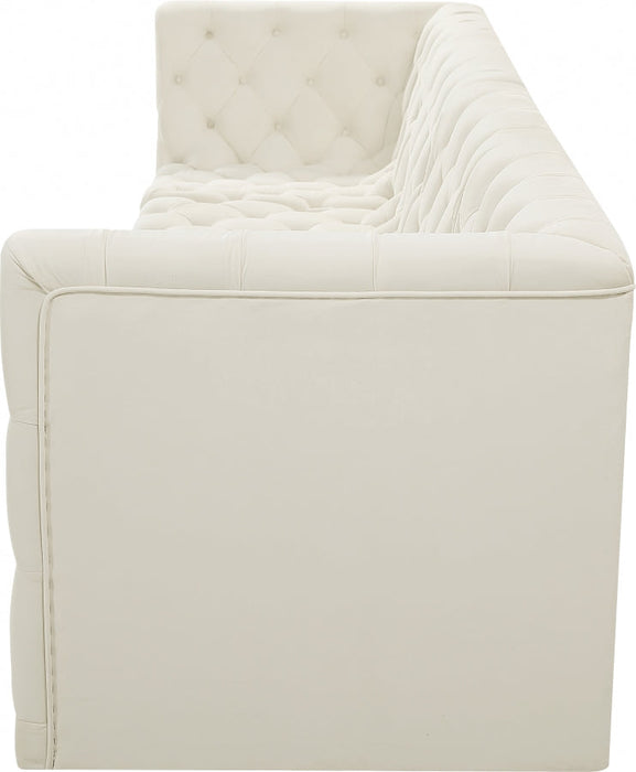 Tuft Cream Velvet Modular 128" Sofa - 680Cream-S128 - Vega Furniture