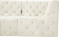 Tuft Cream Velvet Modular 70" Sofa - 680Cream-S70 - Vega Furniture