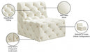 Tuft Cream Velvet Modular Armless Chair - 680Cream-Armless - Vega Furniture